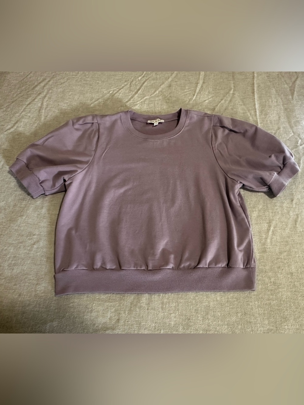 Puff Sleeve Cropped Top - Women’s M - Picture 2 of 6
